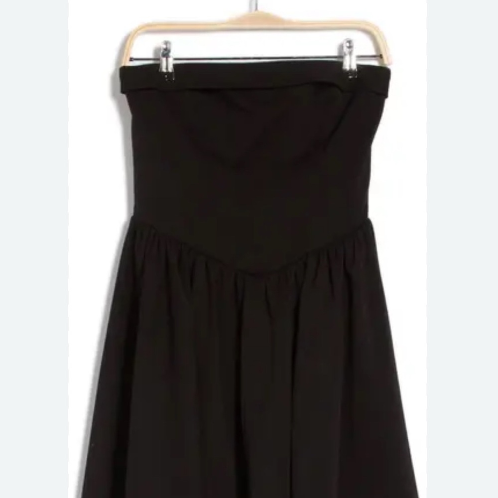 WAYF Black Strapless Basque Waist Dress Women’s Small